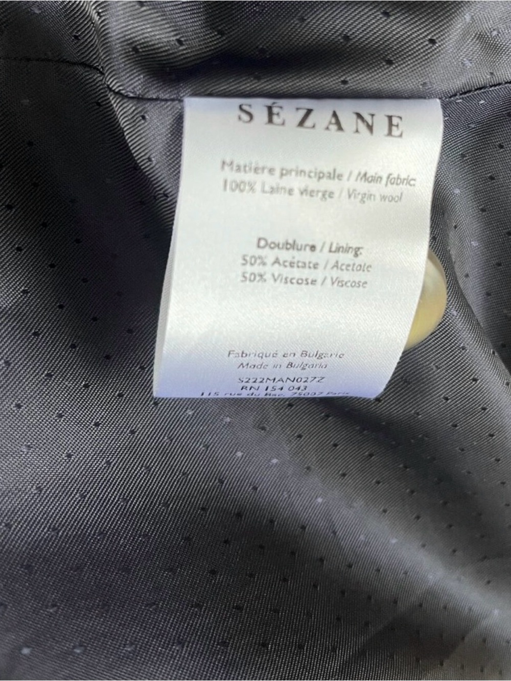 NWT Sezane Viktor Coat Prairie Check size 2 runs large - Picture 2 of 6